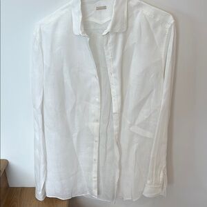 Classic White Men's Linen Shirt